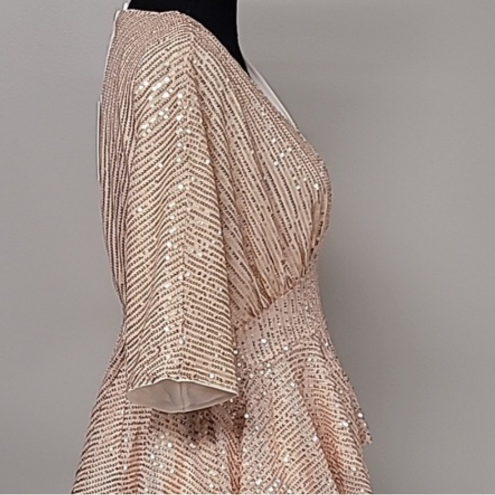 Grace Karin Sparkling Sequin Blouse - Light Pink size M - Picture 3 of 3